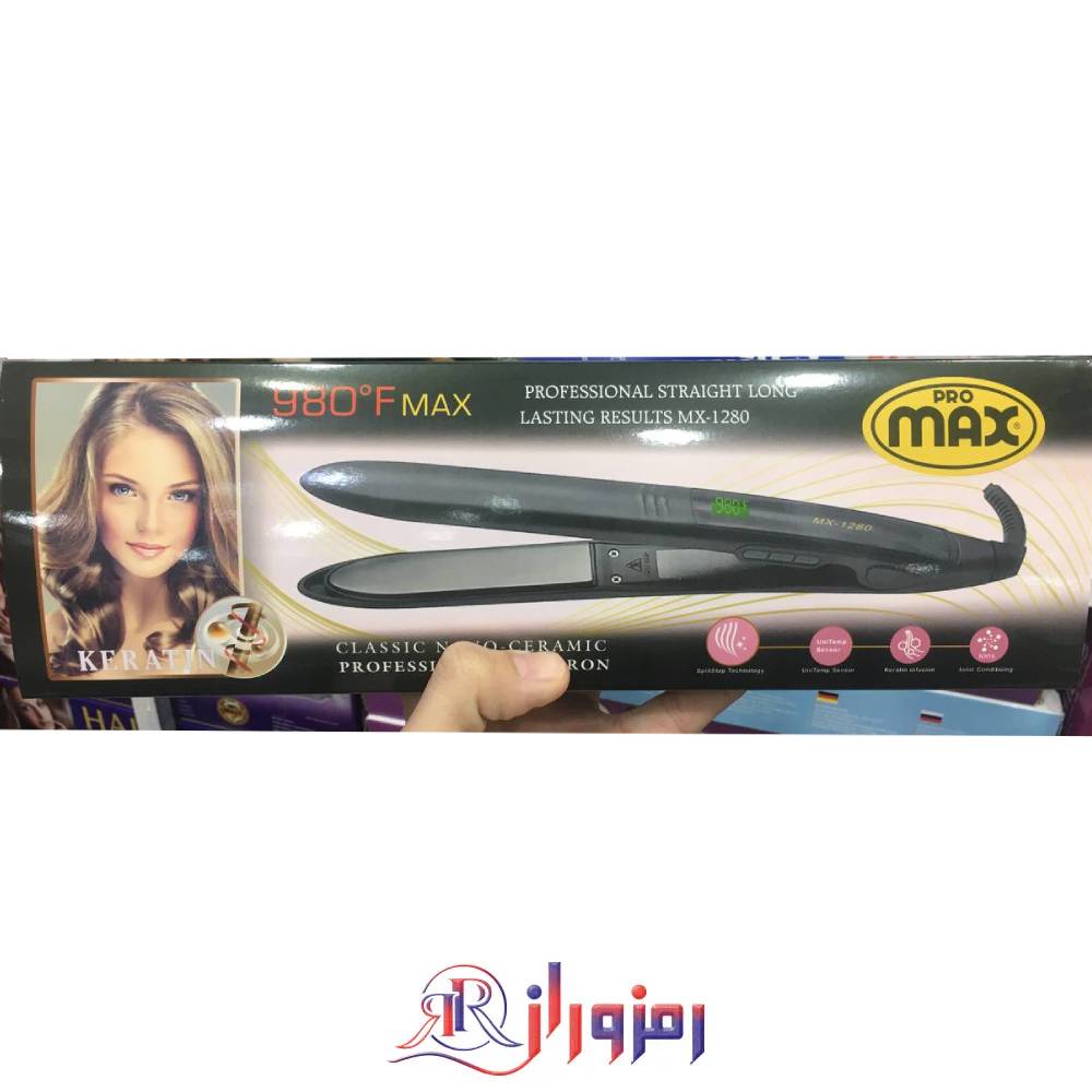 اتو مو حرفه ای پرو مکس pro max مدل mx-1280 ، خرید و قیمت اتو مو حرفه ای پرو مکس pro max مدل mx-1280